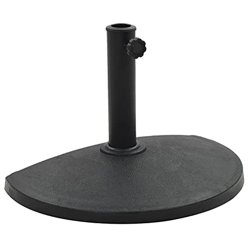 Chaduof Sonnenschirmfuß, Sonnenschirmständer, Ampelschirm Ständer, Parasol Stands & Bases, Umbrella Base, Halbrund 9 kg Schwarz Polyharz