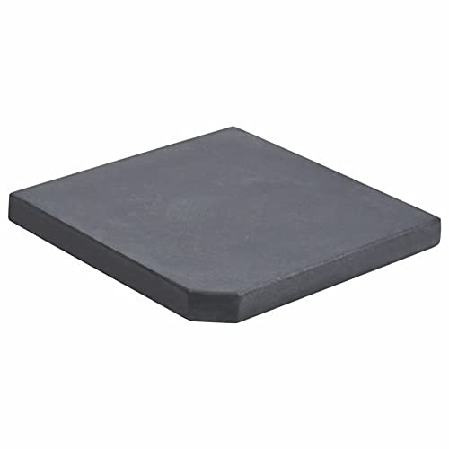 Homgoday Beschwerungsplatte für Sonnenschirm, schwarz, aus Granit, quadratisch, 25 kg, Möbel für drinnen und draußen, Haus Wohnzimmer