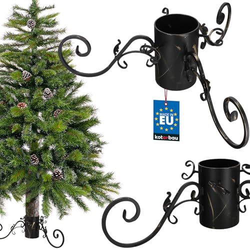 KOTARBAU® Weihnachtsbaumständer mit Wassertank für große Bäume Metall goldene Patina Tannenbaumständer für öffentliche Räume Christbaumständer Outdoor Baumständer Weihnachten Christmas Tree Stand