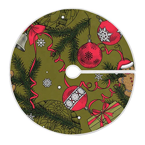 Mnsruu Decke, Abdeckung, Abdeckung für Weihnachtsdekorationen, Weihnachtskugel und Glocke, 120 cm