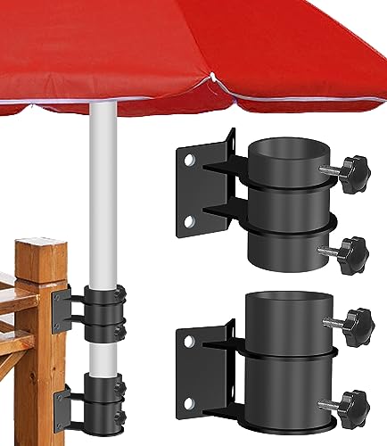 Schirmständer aus Edelstahl für den Außenbereich, Terrassenschirm-Halter, Terrassen-Eckhalterung, Schirmständer, Schirmklemme, Halterung für Deckgeländer, Outdoor-Deck-Regenschirm- Halterung,