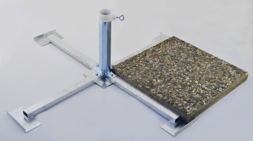 holly 50 x 50er Beton Platten Schirmständer für Schirmstöcke bis 60 mm Ø - Made in Baden Württemberg aus 4 mm Stahl-