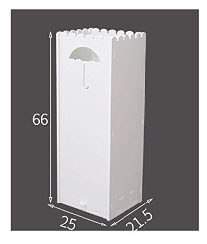 YHEGV Weißer Umweltschutz aus Holz Feuchtigkeitsbeständiger Schirmständer Veranda Hotel Bodenstehender Aufbewahrungseimer mit großem Fassungsvermögen (Muster: A)